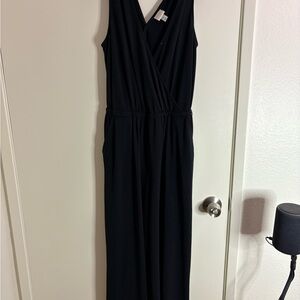 A New Day Women’s Size Medium Black Sleeveless Romper Jumpsuit Pantsuit Pockets